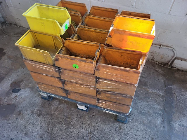 Opslagbakken geel/oranje 24x13x15cm (50st) - afbeelding 3 van  4