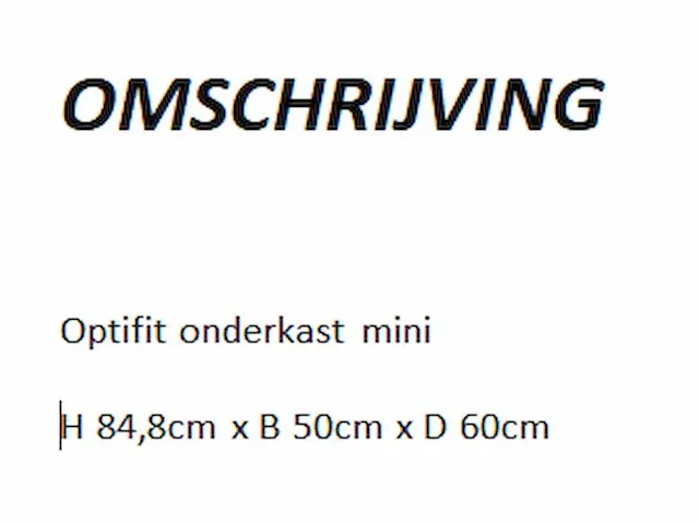 Optifit onderkast mini keuken - afbeelding 2 van  2