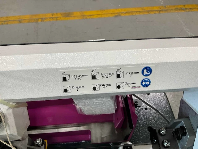 Optimum opti saw sp 13v metalen horizontale bandzaagmachine - afbeelding 10 van  11