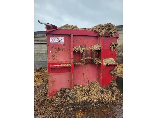 Optrekcontainer rood met afdekzeil - afbeelding 2 van  3