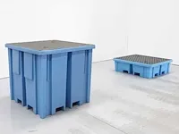 Opvangbak voor 1 x ibc met rooster, 4 hefzijden, als nieuw ( toonzaalmodel) - afbeelding 3 van  3