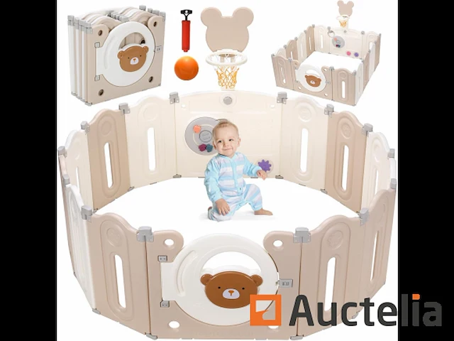 Opvouwbaar babypark, modulair bebe park 143x143x64 cm - afbeelding 2 van  6