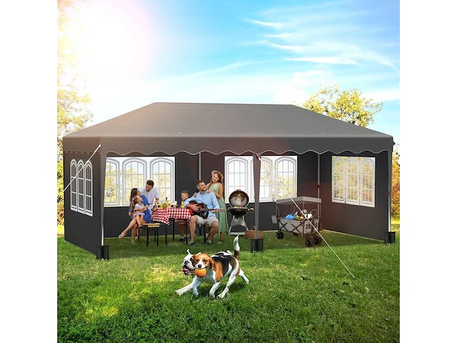 Opvouwbaar prieel - 3x6m - grijs - afbeelding 5 van  6