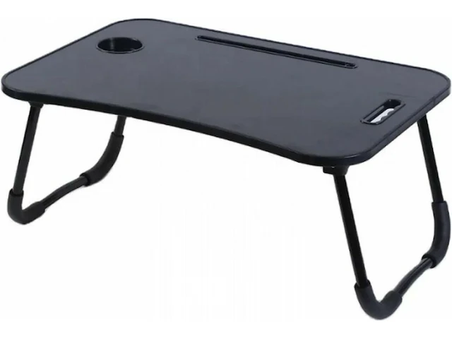 Opvouwbaar schootbureau/bedtafel met beker- en tablethouder- ideaal in bed - afbeelding 1 van  4