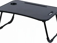 Opvouwbaar schootbureau/bedtafel met beker- en tablethouder- ideaal in bed - afbeelding 1 van  4
