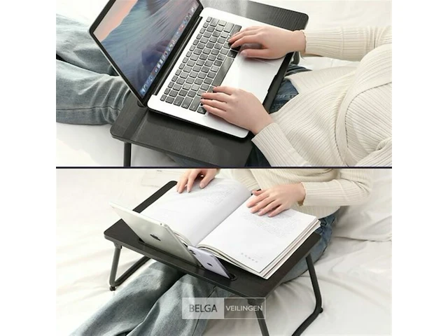 Opvouwbaar schootbureau/bedtafel met beker- en tablethouder- ideaal in bed - afbeelding 4 van  4