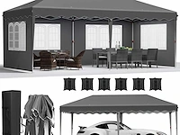 Opvouwbaar tuinpaviljoen 3x6m - grijs - afbeelding 1 van  10