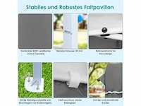 Opvouwbaar tuinpaviljoen 3x6m - grijs - afbeelding 7 van  10