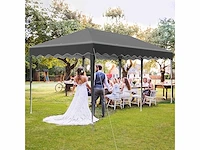 Opvouwbaar tuinpaviljoen 3x6m - grijs - afbeelding 9 van  10