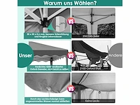 Opvouwbaar tuinpaviljoen 3x6m - grijs - afbeelding 10 van  10