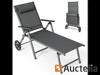 Opvouwbare aluminium verstelbare tuin lange stoel