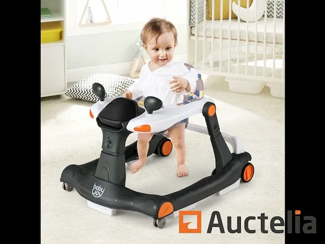Opvouwbare baby trotteur 2 in 1 hoogte en snelheid instelbaar - afbeelding 8 van  9
