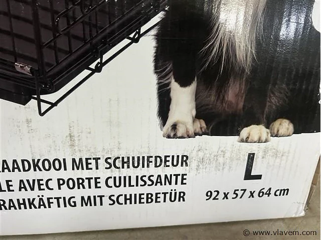 Opvouwbare draadkooi met schuifdeur - afbeelding 3 van  3