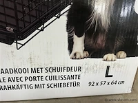 Opvouwbare draadkooi met schuifdeur - afbeelding 3 van  3