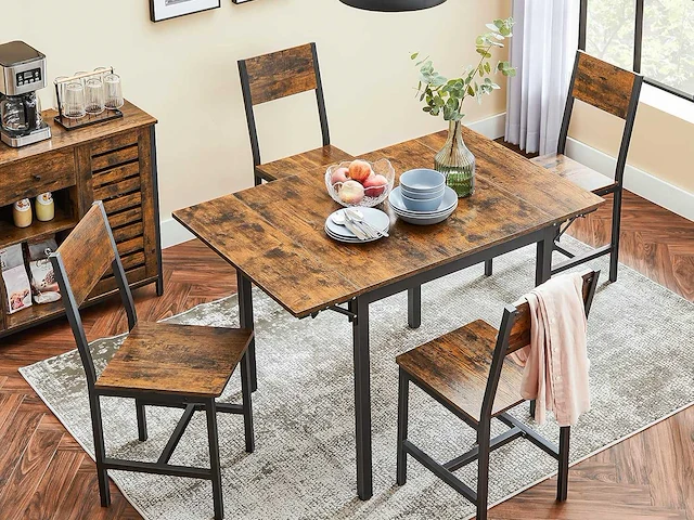 Opvouwbare eettafel - uitschuifbaar - afbeelding 1 van  7