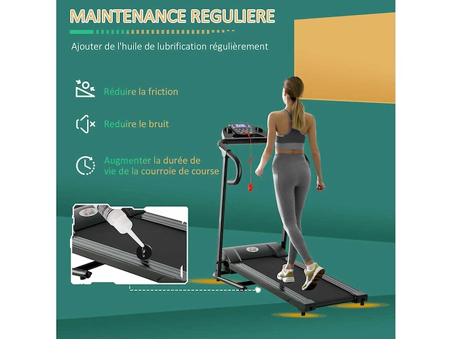 Opvouwbare elektrische loopband v. max 10km/h vermogen 550 w - afbeelding 6 van  7
