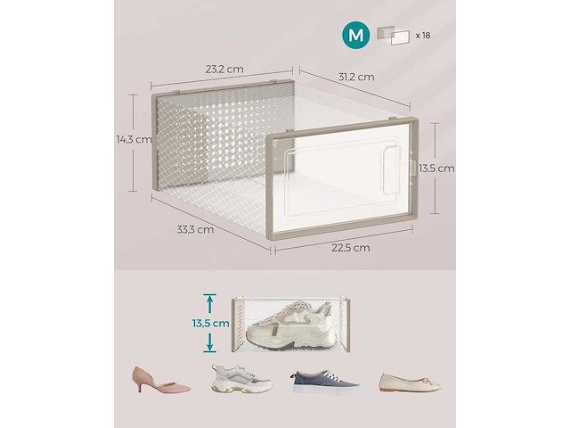 Opvouwbare en stapelbare schoenendozen (x108) - afbeelding 6 van  9