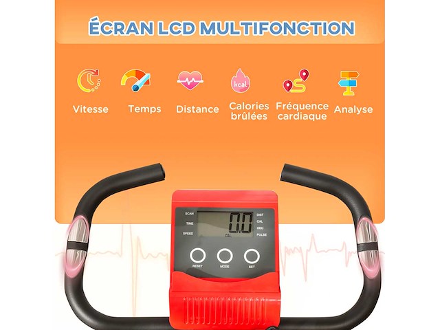 Opvouwbare hometrainer, hometrainer, hometrainer voor volwassenen - afbeelding 5 van  5