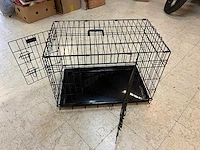 Opvouwbare hondenbench met dubbele deur (medium) van duvo+ - afbeelding 1 van  5