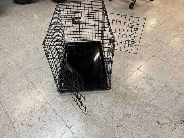 Opvouwbare hondenbench met dubbele deur (medium) van duvo+ - afbeelding 2 van  5