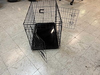 Opvouwbare hondenbench met dubbele deur (medium) van duvo+ - afbeelding 2 van  5