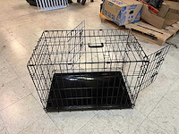 Opvouwbare hondenbench met dubbele deur (medium) van duvo+ - afbeelding 3 van  5