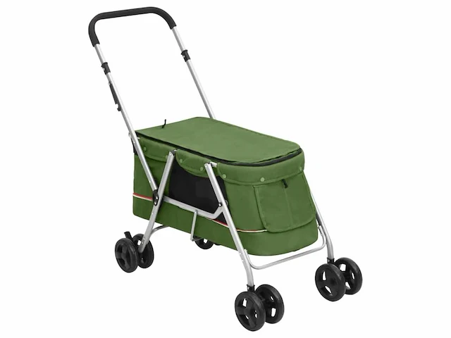 Opvouwbare hondenbuggy groen - afbeelding 5 van  22