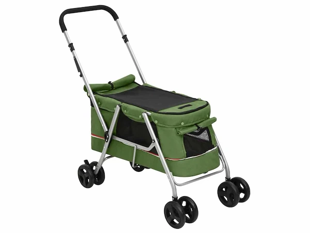 Opvouwbare hondenbuggy groen - afbeelding 7 van  22