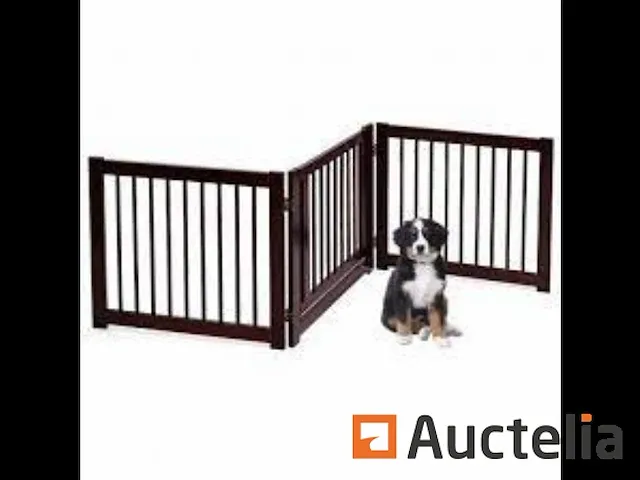 Opvouwbare houten hond hek - afbeelding 1 van  4