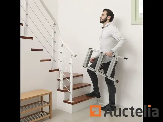 Opvouwbare huishoudelijke ladder, trapladder, poef, 3 niveaus - afbeelding 7 van  9