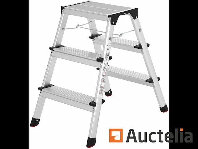 Opvouwbare huishoudelijke ladder, trapladder, poef, 3 niveaus - afbeelding 9 van  9