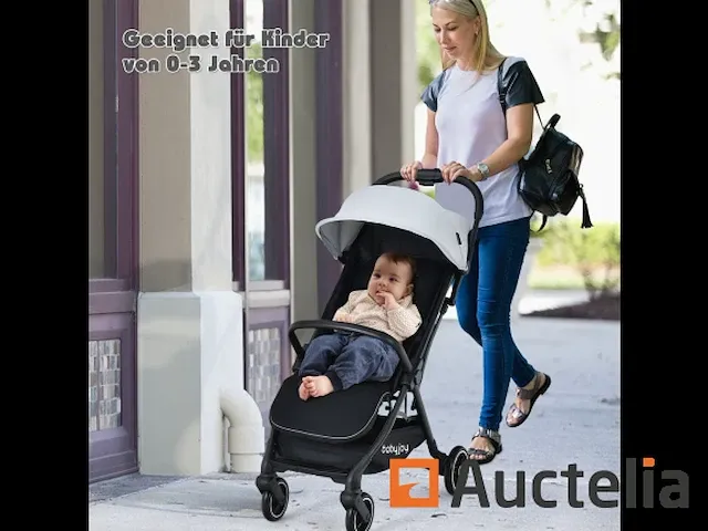 Opvouwbare kinderwagen met 5-punt harnas - afbeelding 3 van  4