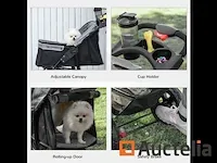 Opvouwbare kinderwagen voor huisdier 3 wielen voor hond - afbeelding 3 van  9