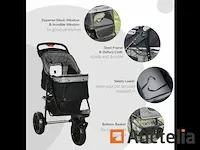Opvouwbare kinderwagen voor huisdier 3 wielen voor hond - afbeelding 6 van  9