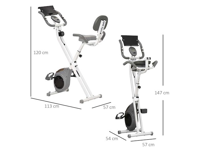 Opvouwbare magnetische hometrainer fitnessfiets - afbeelding 4 van  7