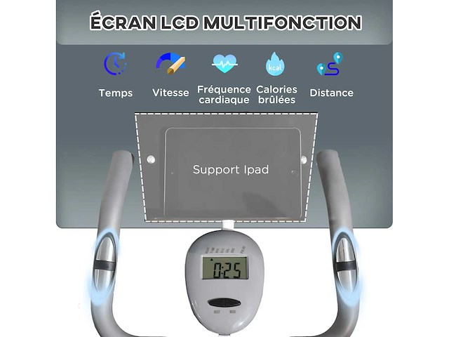 Opvouwbare magnetische hometrainer fitnessfiets - afbeelding 5 van  7