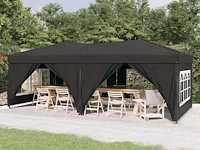 Opvouwbare partytent met wanden - antraciet 3x6m - afbeelding 1 van  10