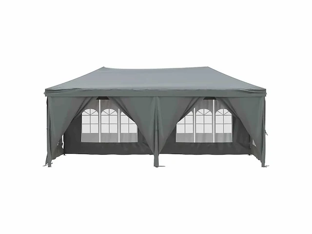 Opvouwbare partytent met wanden - antraciet 3x6m - afbeelding 5 van  10