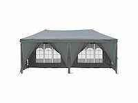 Opvouwbare partytent met wanden - antraciet 3x6m - afbeelding 5 van  10