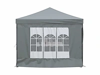 Opvouwbare partytent met wanden - antraciet 3x6m - afbeelding 6 van  10