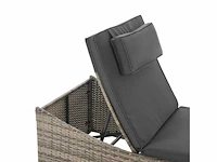 Opvouwbare polyrotan loungestoel met kussen - afbeelding 5 van  7