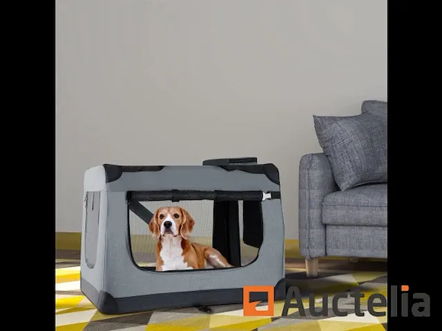 Opvouwbare transport bench voor honden (grijs) - afbeelding 4 van  5