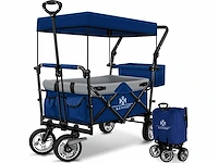 Opvouwbare trolley met dak strandtrolley | inclusief 2x 3-punts gordelsysteem - afbeelding 1 van  9