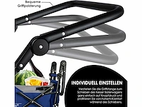 Opvouwbare trolley met dak strandtrolley | inclusief 2x 3-punts gordelsysteem - afbeelding 3 van  9