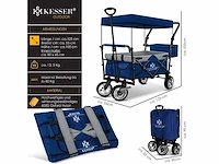Opvouwbare trolley met dak strandtrolley | inclusief 2x 3-punts gordelsysteem - afbeelding 4 van  9