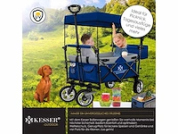 Opvouwbare trolley met dak strandtrolley | inclusief 2x 3-punts gordelsysteem - afbeelding 7 van  9