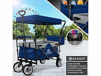 Opvouwbare trolley met dak strandtrolley | inclusief 2x 3-punts gordelsysteem - afbeelding 8 van  9