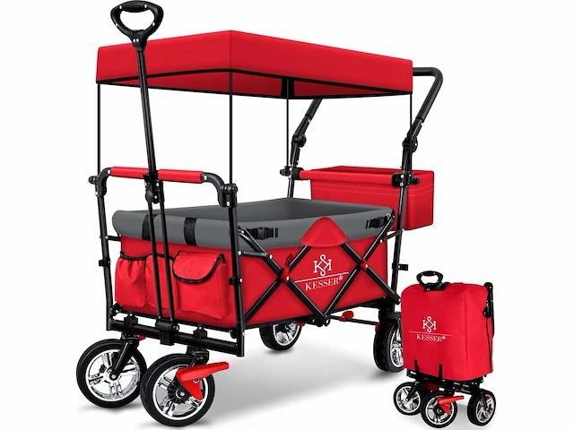 Opvouwbare trolley met dakstrandtrolley | met 2x 3-punts gordelsysteem - afbeelding 1 van  7