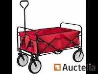 Opvouwbare tuin roltafel 80 kg - rood - afbeelding 1 van  5