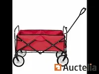 Opvouwbare tuin roltafel 80 kg - rood - afbeelding 2 van  5